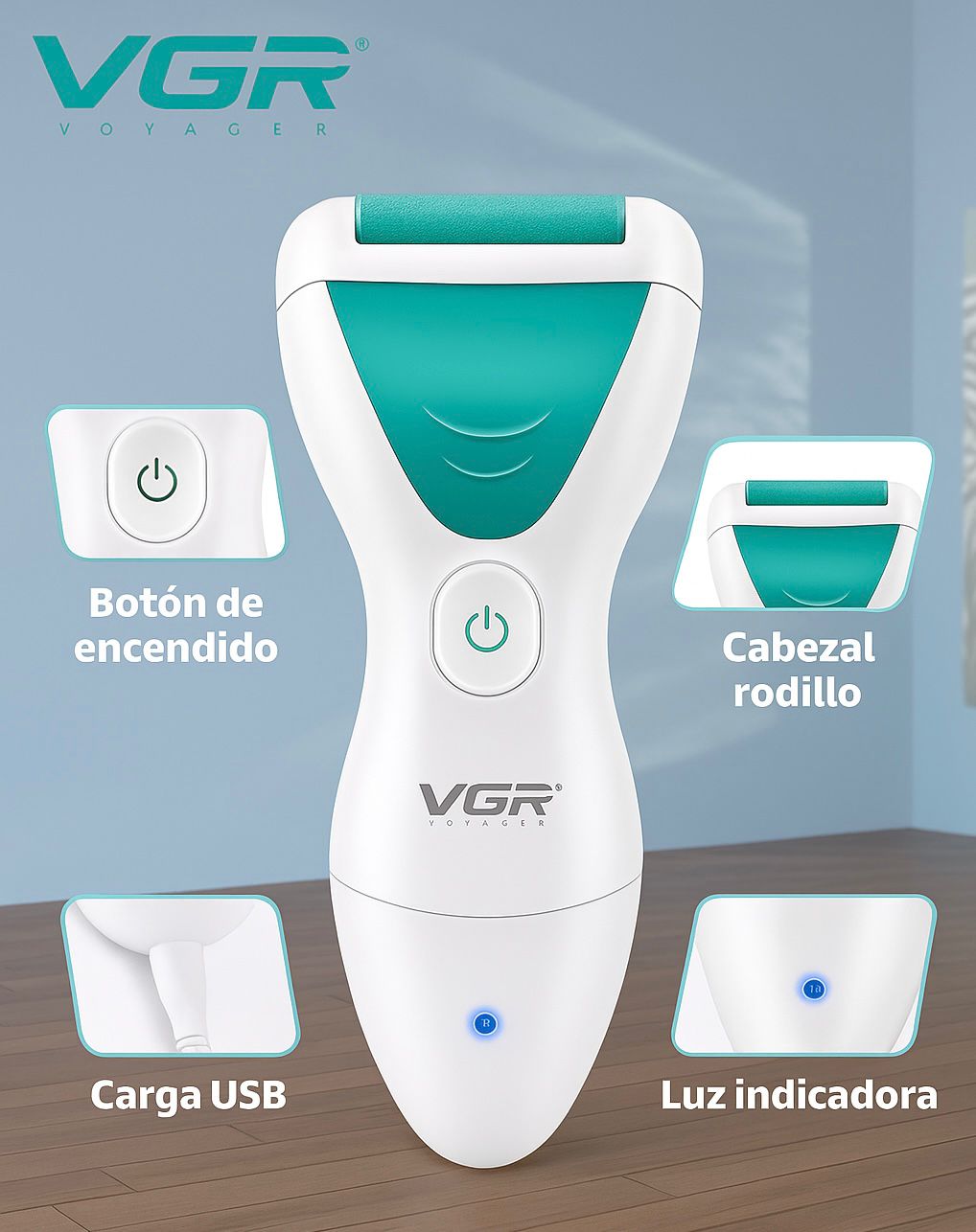 EXFOLIADOR ELÉCTRICO REMOVEDOR DE CALLOS AUTOMÁTICO