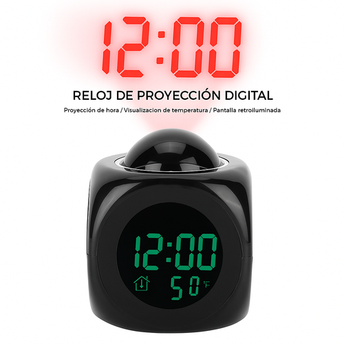 RELOJ CON PROYECCIÓN DIGITAL LED