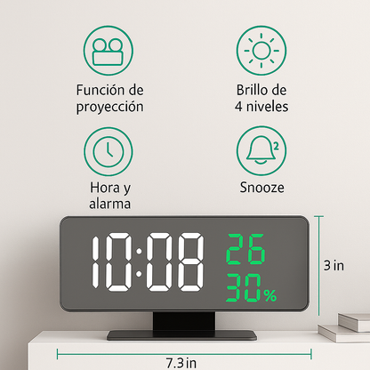 RELOJ CON PROYECCIÓN LED + Envío GRATIS